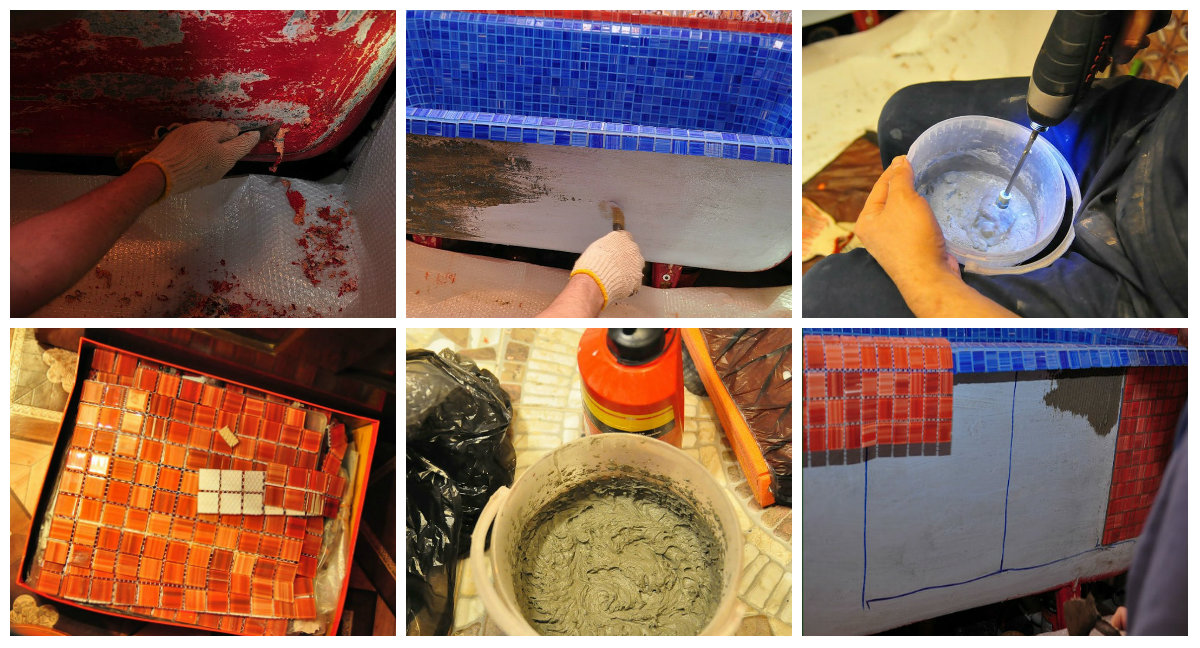 Як зробити декор ванни мозаїкою