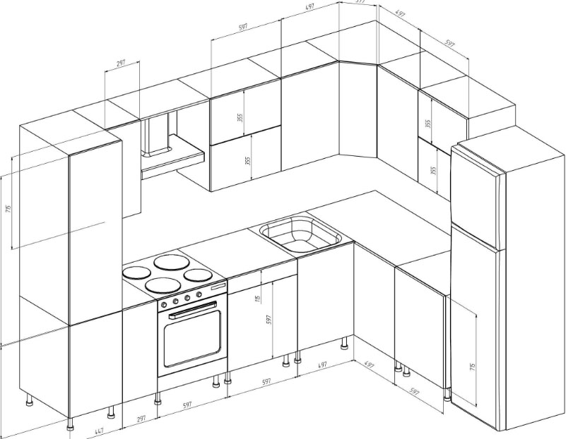 Якщо у   Вас висота столу   стандартна, то висота фартуха на кухні з плитки буде 83-84 см